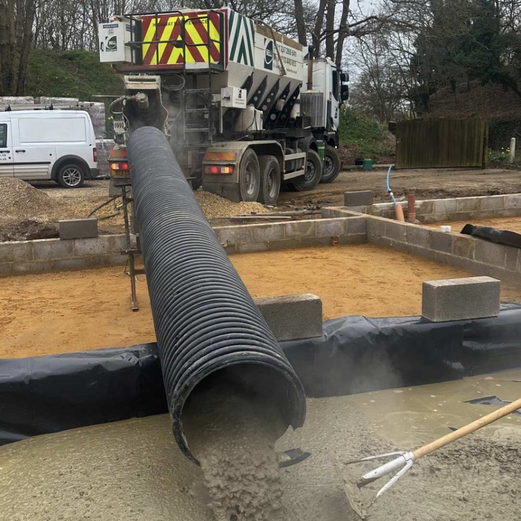 bell groundworks concrete pour